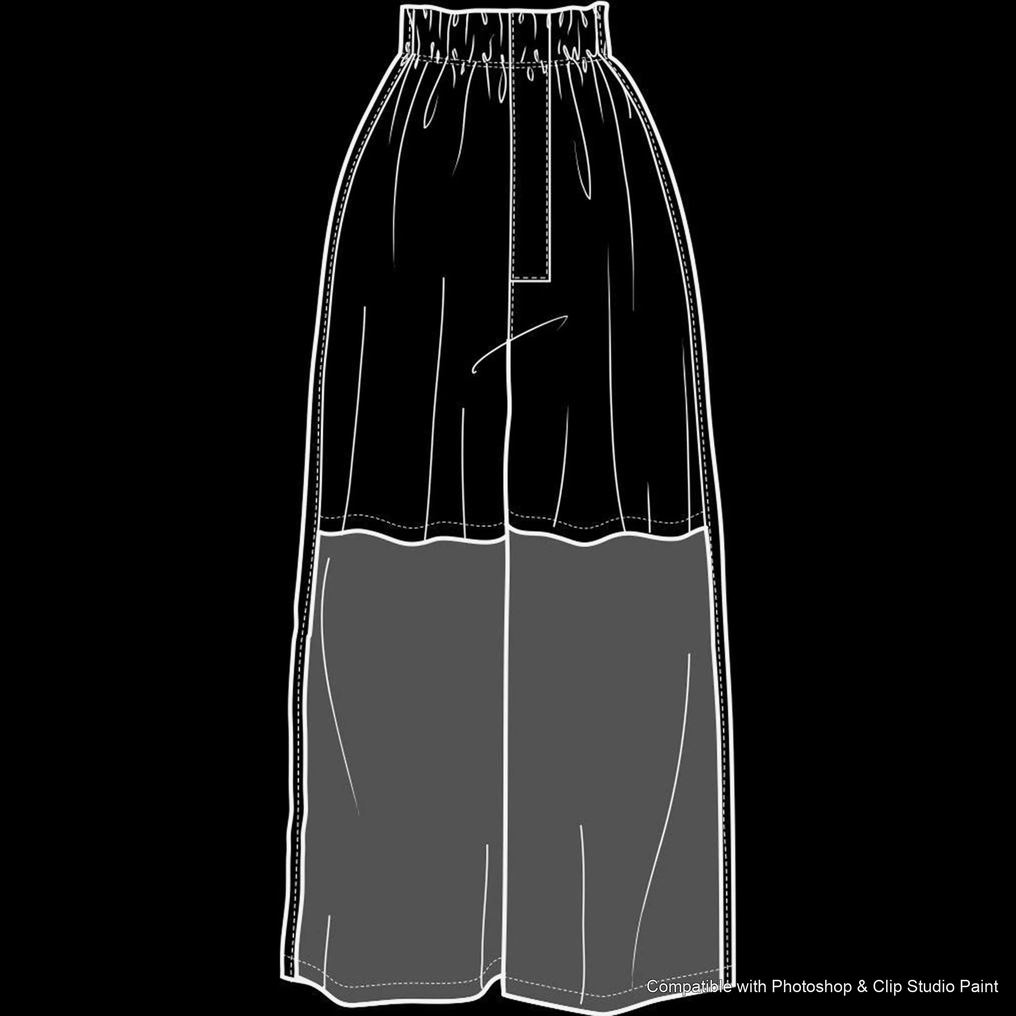 Pants Flats brush 53 of 66 — Photoshop & Clip Studio Paint .abr preview
