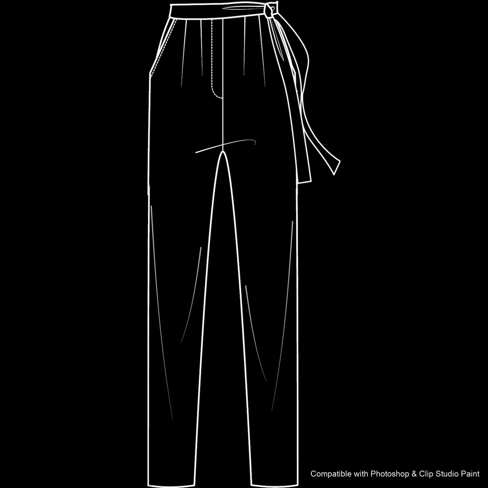 Pants Flats brush 55 of 66 — Photoshop & Clip Studio Paint .abr preview