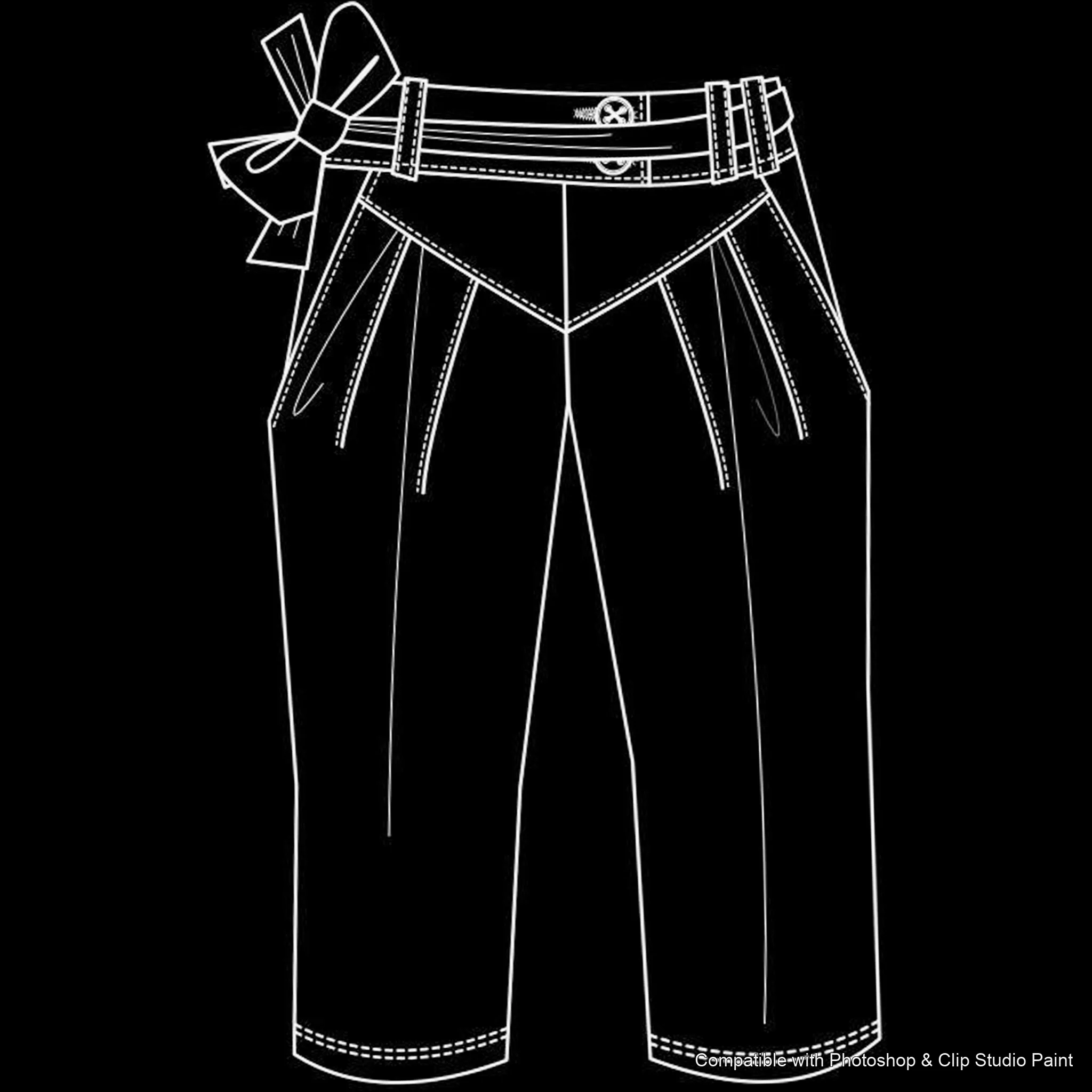 Pants Flats brush 57 of 66 — Photoshop & Clip Studio Paint .abr preview