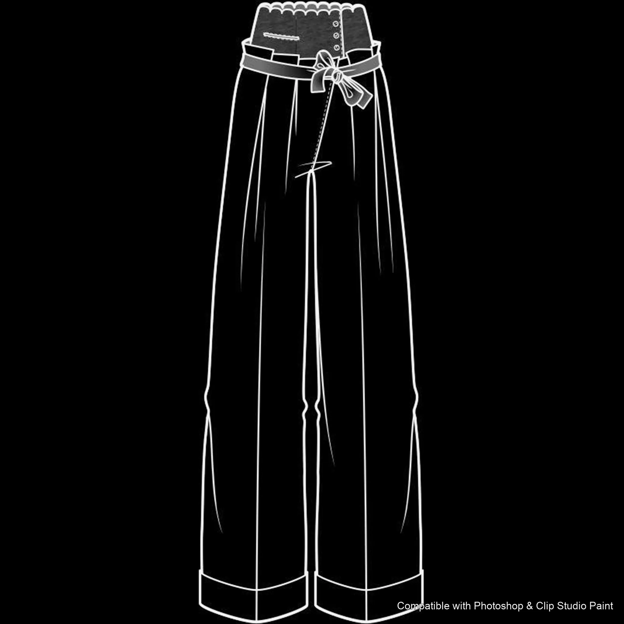 Pants Flats brush 60 of 66 — Photoshop & Clip Studio Paint .abr preview