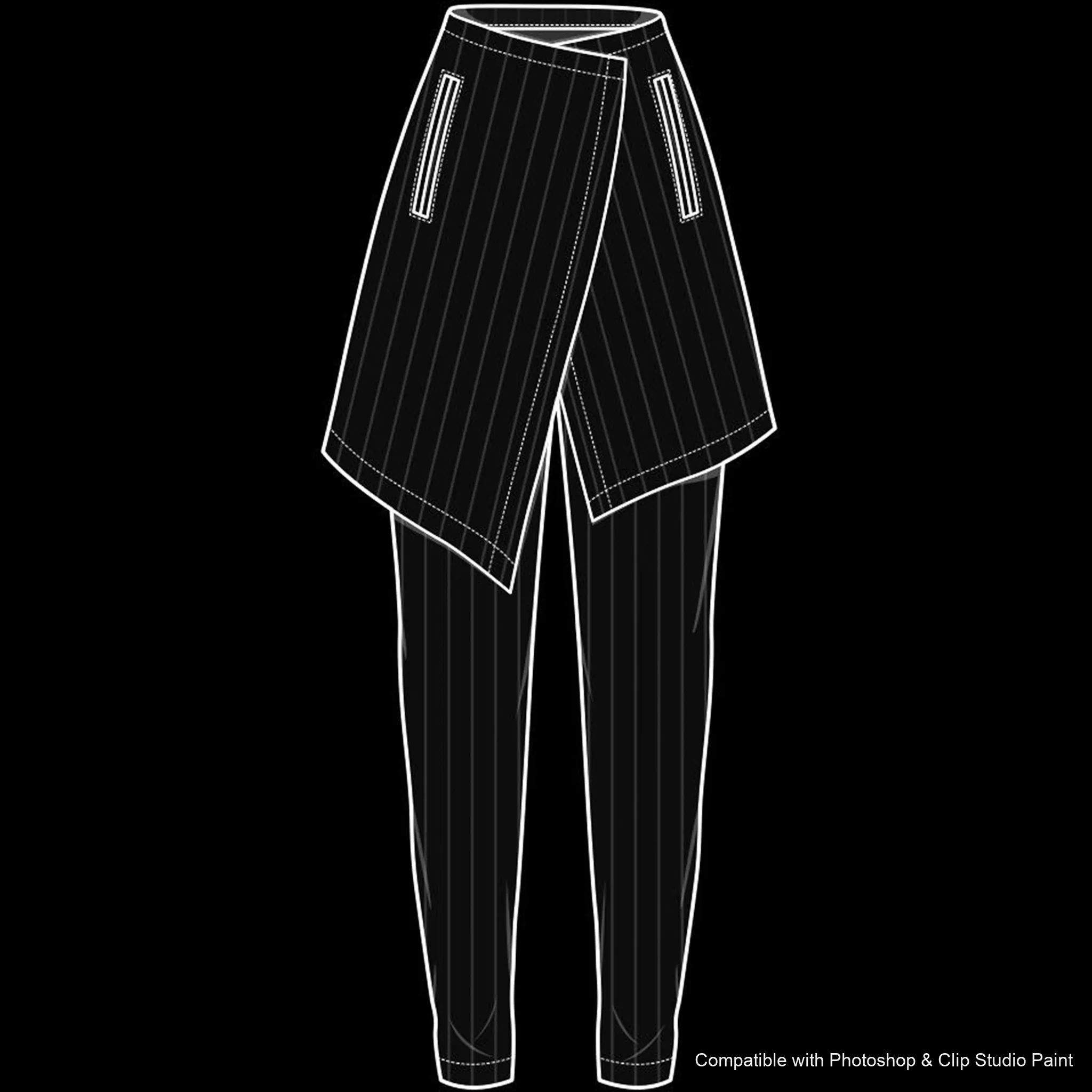Pants Flats brush 63 of 66 — Photoshop & Clip Studio Paint .abr preview