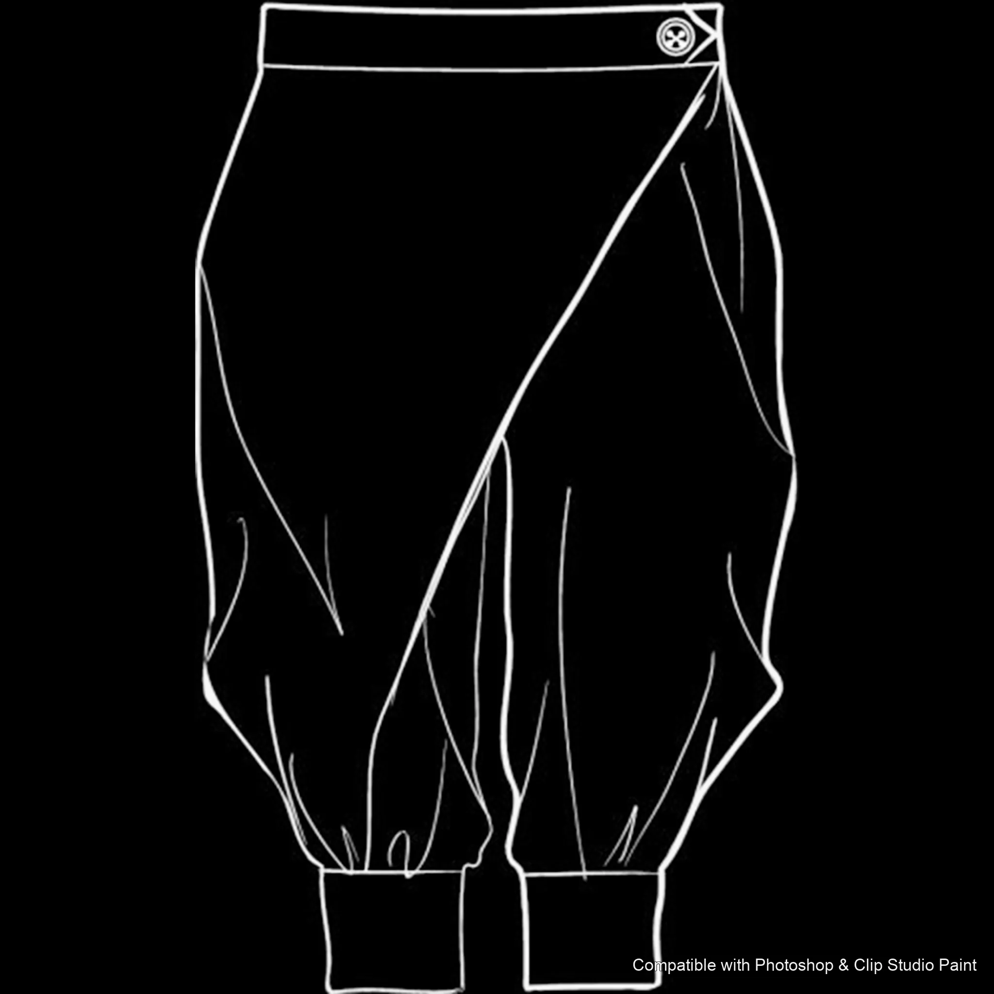 Pants Flats brush 64 of 66 — Photoshop & Clip Studio Paint .abr preview