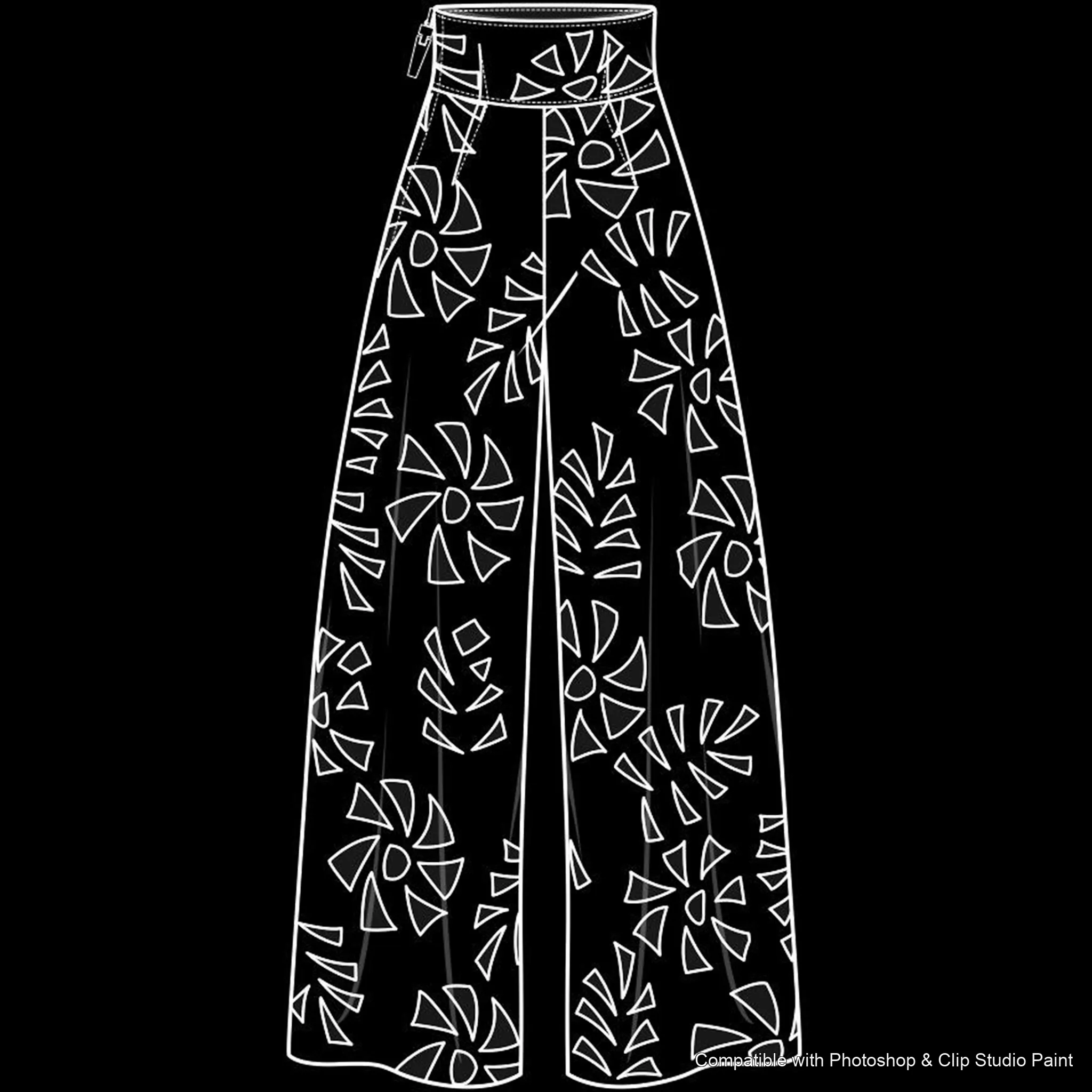 Pants Flats brush 65 of 66 — Photoshop & Clip Studio Paint .abr preview