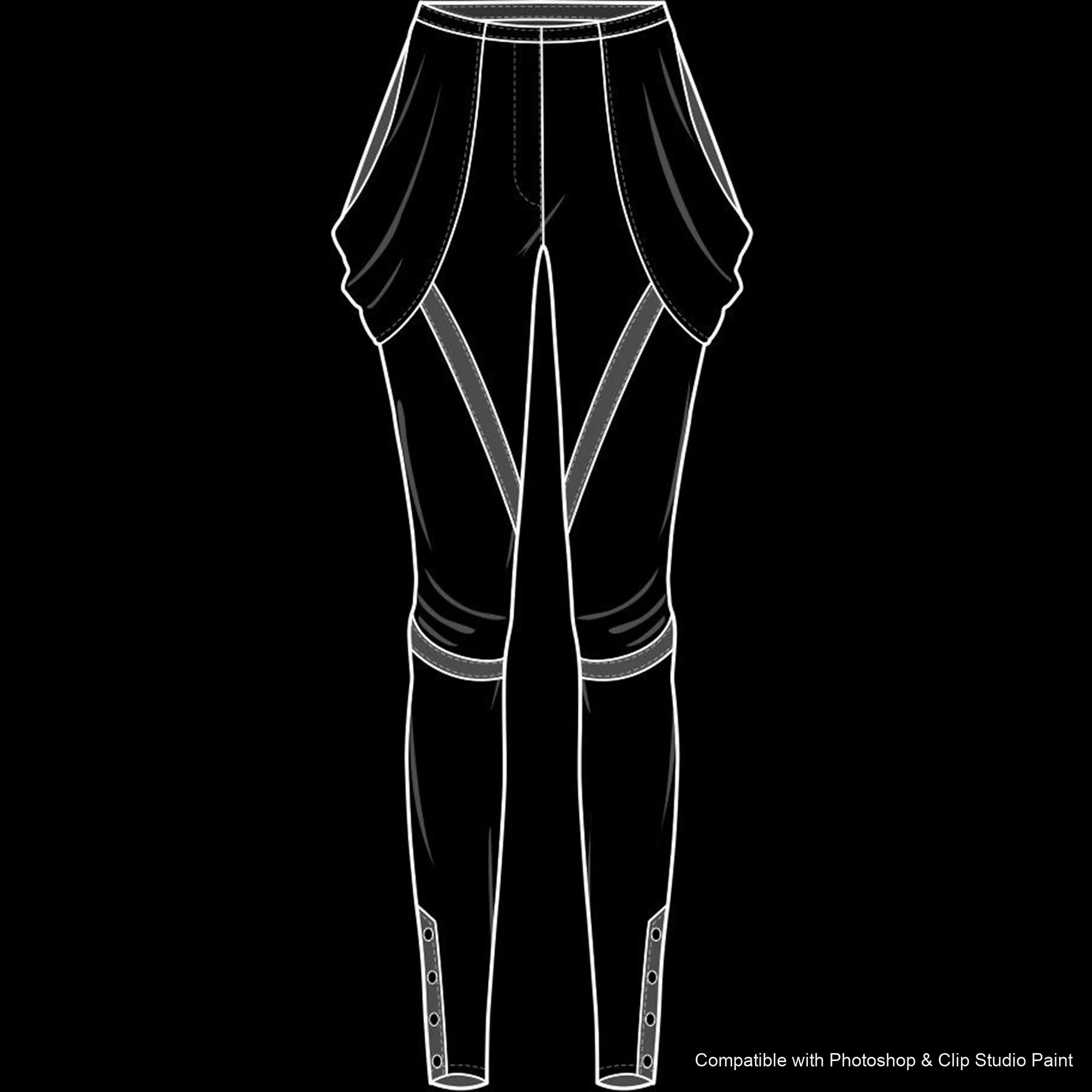 Pants Flats brush 66 of 66 — Photoshop & Clip Studio Paint .abr preview