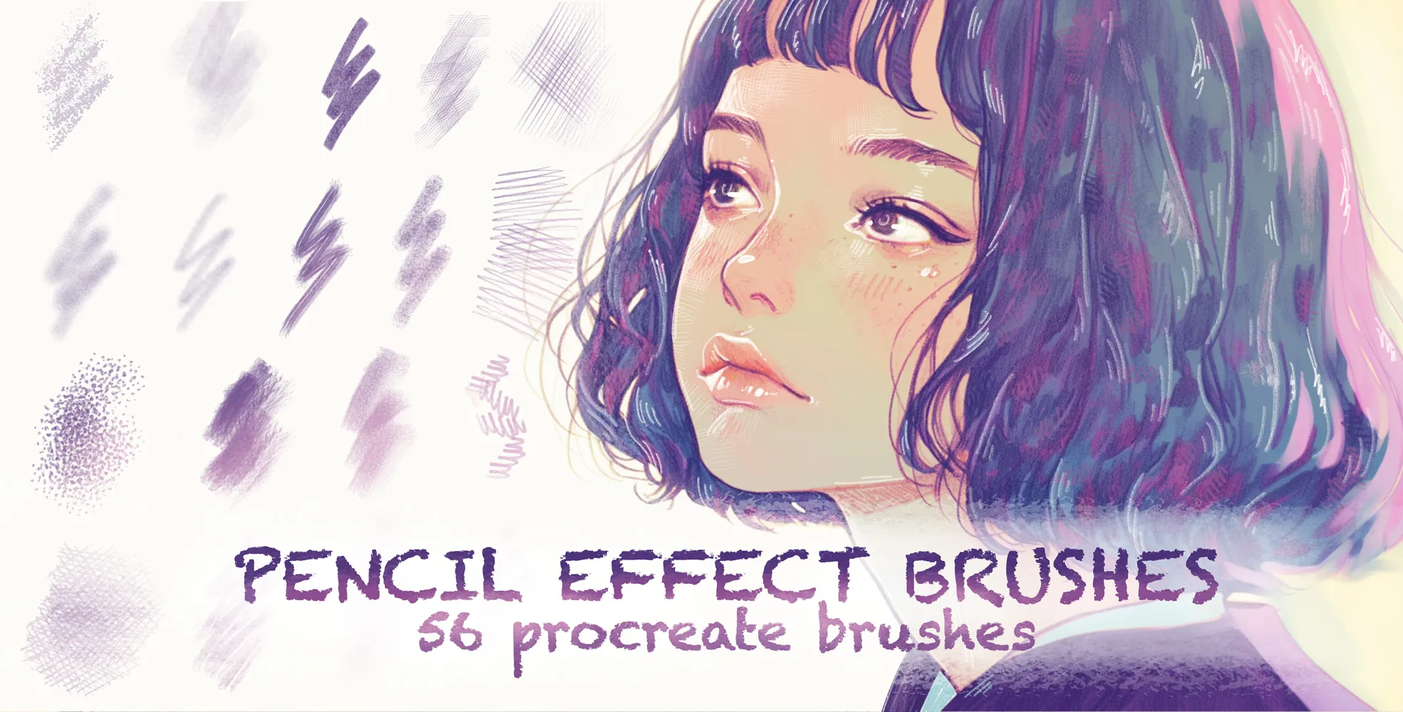 Pencil Effect Procreate brush set cover