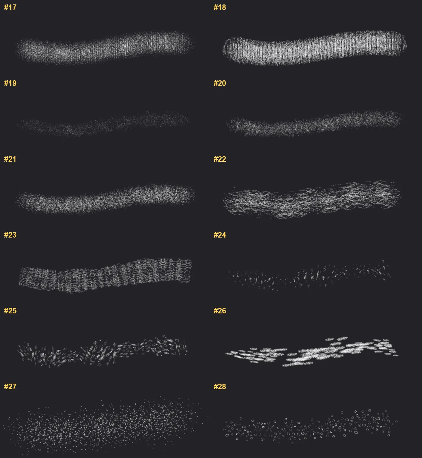 Pencil Pro Kit Procreate brushes overview sheet 2