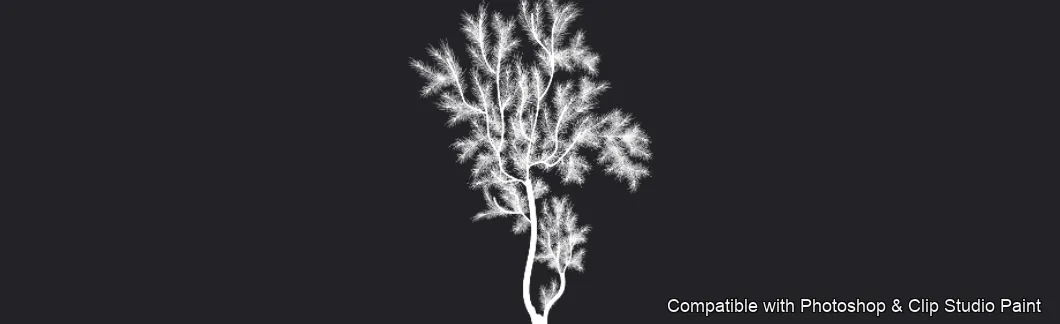 Pinewood Forest brush 1 of 40 — Photoshop & Clip Studio Paint .abr preview