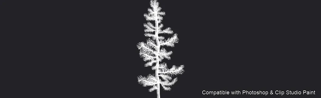 Pinewood Forest brush 11 of 40 — Photoshop & Clip Studio Paint .abr preview