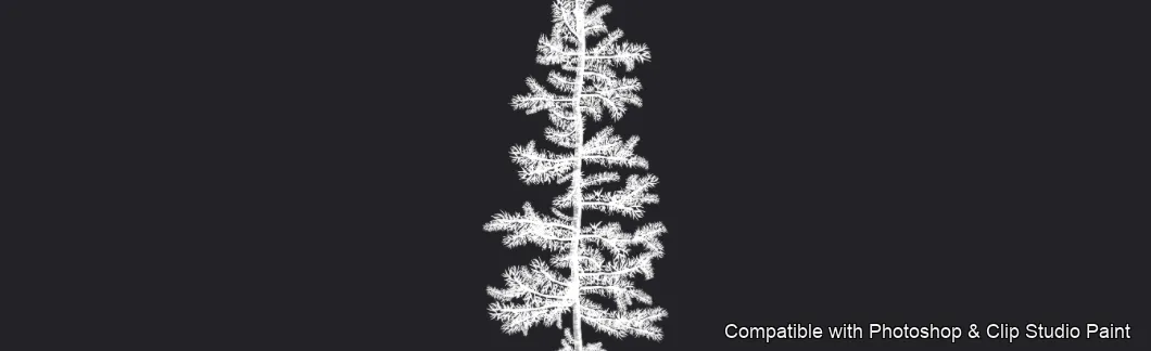 Pinewood Forest brush 12 of 40 — Photoshop & Clip Studio Paint .abr preview