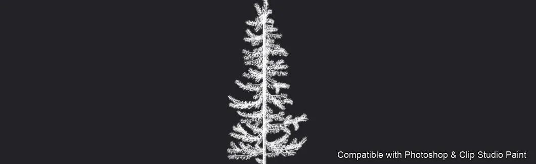 Pinewood Forest brush 13 of 40 — Photoshop & Clip Studio Paint .abr preview