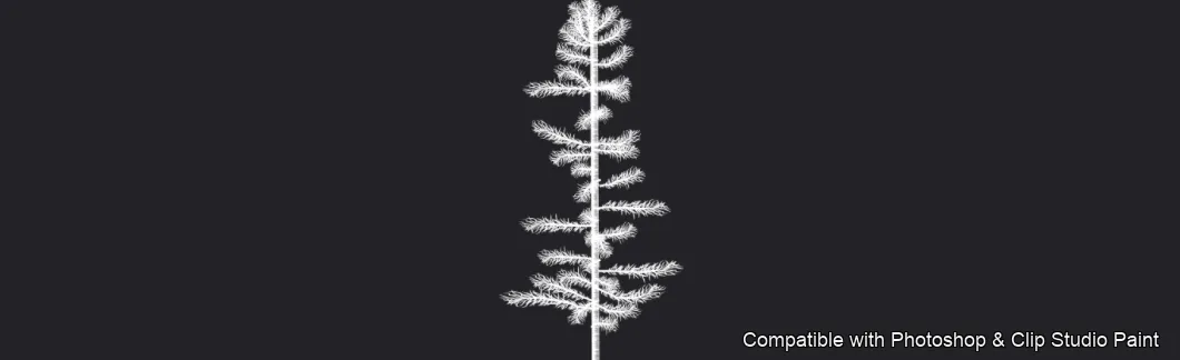 Pinewood Forest brush 14 of 40 — Photoshop & Clip Studio Paint .abr preview