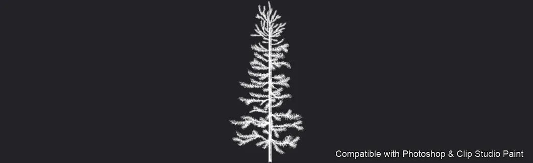 Pinewood Forest brush 15 of 40 — Photoshop & Clip Studio Paint .abr preview