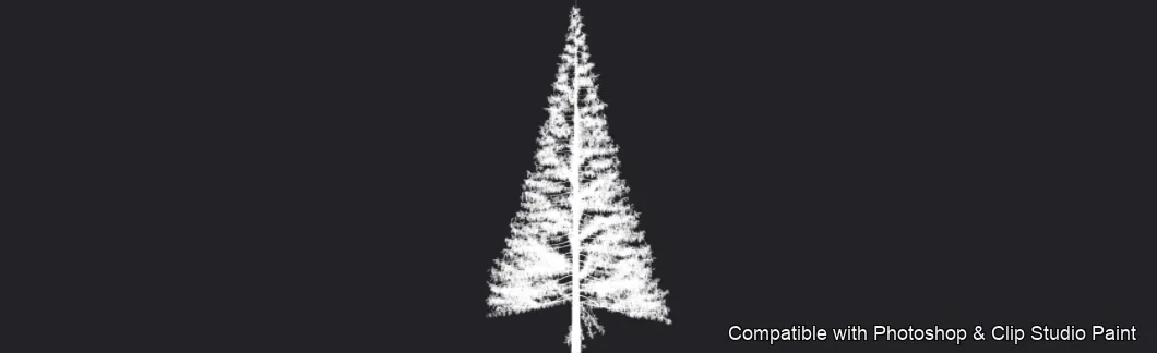 Pinewood Forest brush 16 of 40 — Photoshop & Clip Studio Paint .abr preview