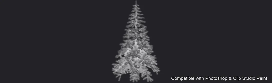 Pinewood Forest brush 18 of 40 — Photoshop & Clip Studio Paint .abr preview