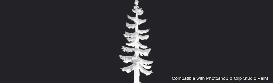 Pinewood Forest brush 26 of 40 — Photoshop & Clip Studio Paint .abr preview