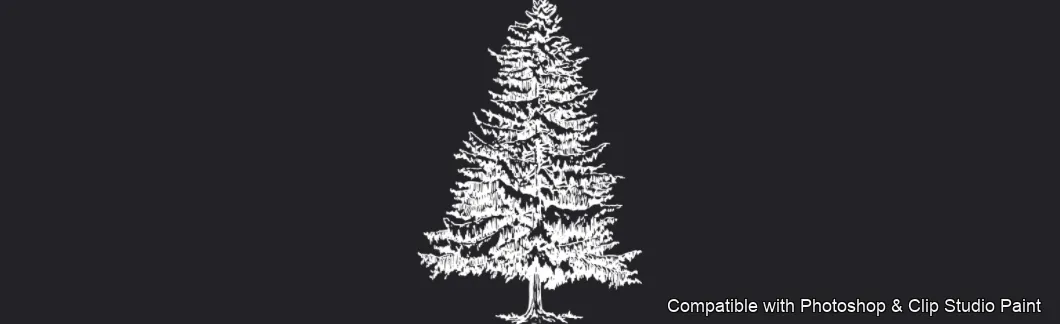 Pinewood Forest brush 27 of 40 — Photoshop & Clip Studio Paint .abr preview