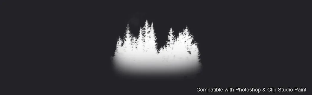 Pinewood Forest brush 34 of 40 — Photoshop & Clip Studio Paint .abr preview
