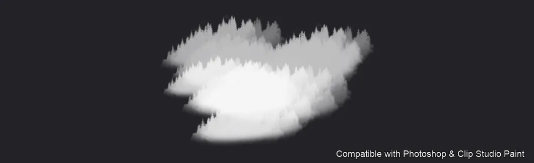 Pinewood Forest brush 36 of 40 — Photoshop & Clip Studio Paint .abr preview