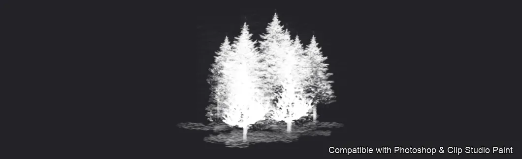 Pinewood Forest brush 38 of 40 — Photoshop & Clip Studio Paint .abr preview