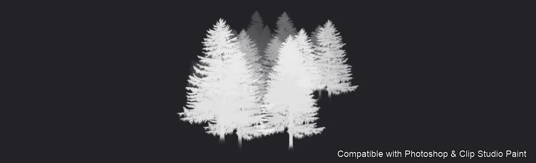 Pinewood Forest brush 39 of 40 — Photoshop & Clip Studio Paint .abr preview