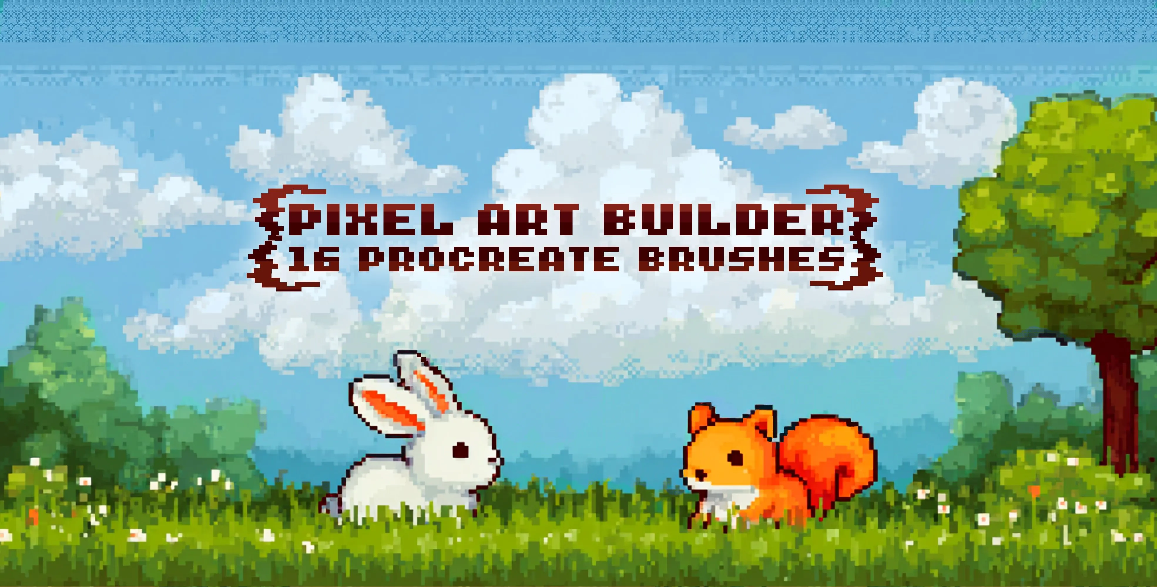 Pixel Art Builder Procreate brush set cover