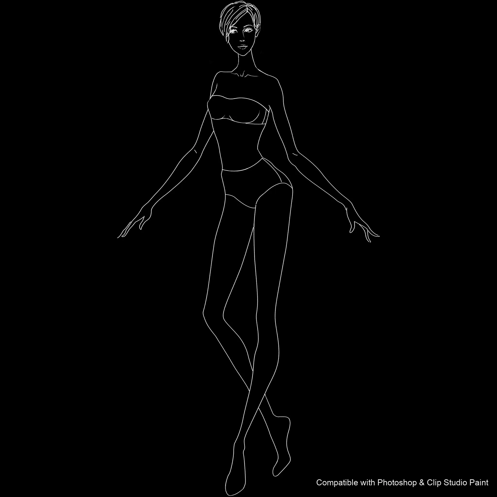Pose Studio brush 46 of 54 — Photoshop & Clip Studio Paint .abr preview