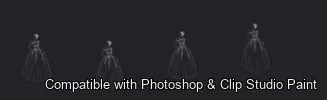Runway Figures brush 29 of 45 — Photoshop & Clip Studio Paint .abr preview