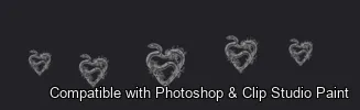 Serpent Ink brush 1 of 100 — Photoshop & Clip Studio Paint .abr preview