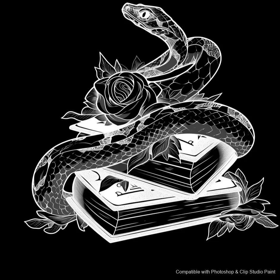 Serpent Ink brush 57 of 100 — Photoshop & Clip Studio Paint .abr preview