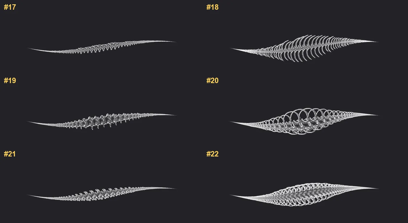 Serpent Scales Kit Procreate brushes overview sheet 2