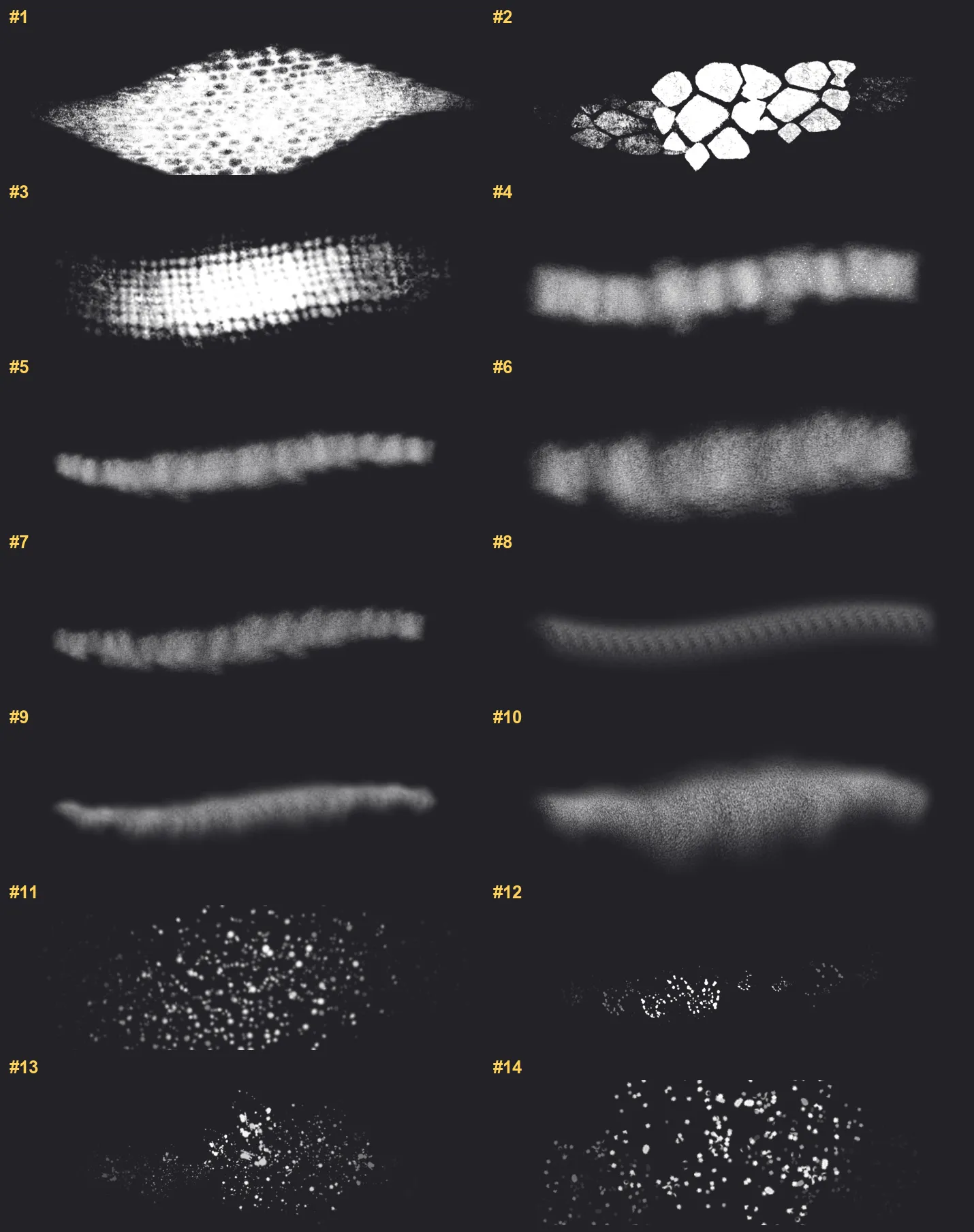 Soft Skin Builder Procreate brushes overview sheet 1