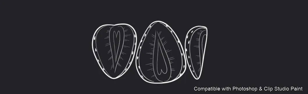 Tasty Bites brush 23 of 36 — Photoshop & Clip Studio Paint .abr preview
