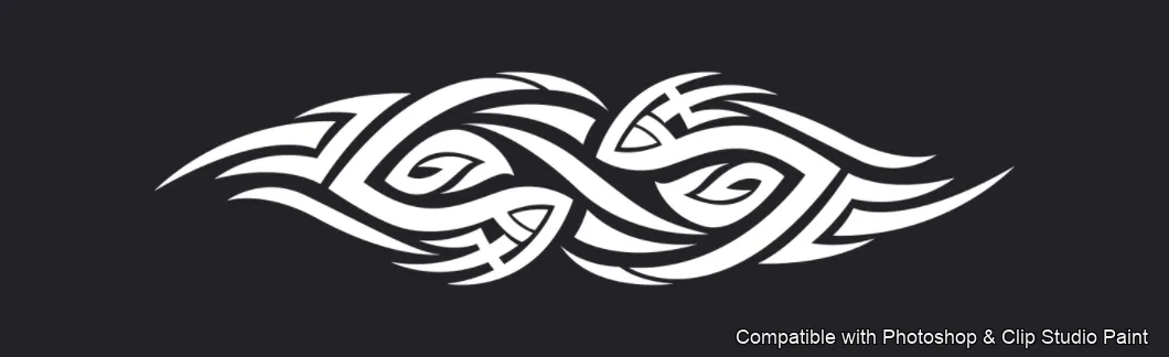 Tattoo Flash brush 2 of 74 — Photoshop & Clip Studio Paint .abr preview