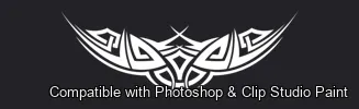 Tattoo Flash brush 6 of 74 — Photoshop & Clip Studio Paint .abr preview