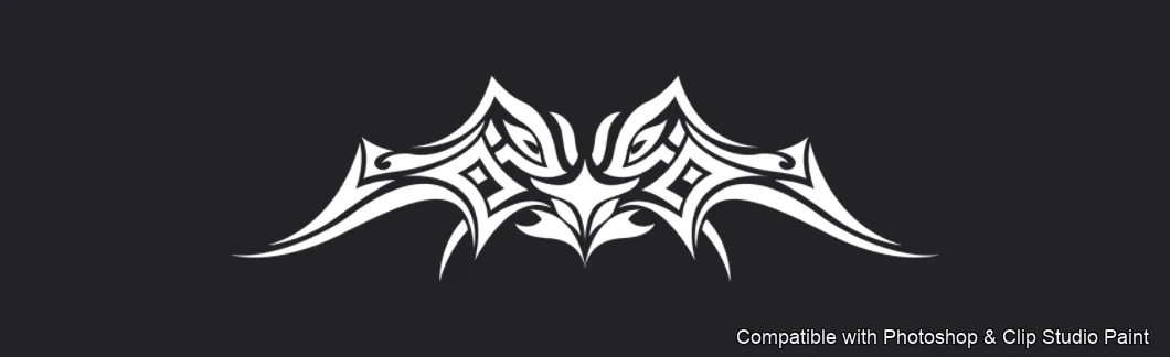 Tattoo Flash brush 7 of 74 — Photoshop & Clip Studio Paint .abr preview