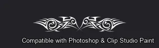 Tattoo Flash brush 11 of 74 — Photoshop & Clip Studio Paint .abr preview