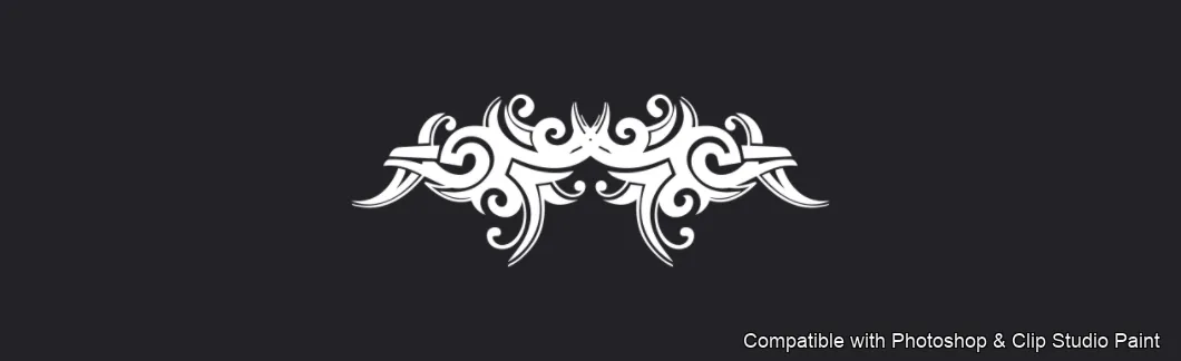Tattoo Flash brush 16 of 74 — Photoshop & Clip Studio Paint .abr preview