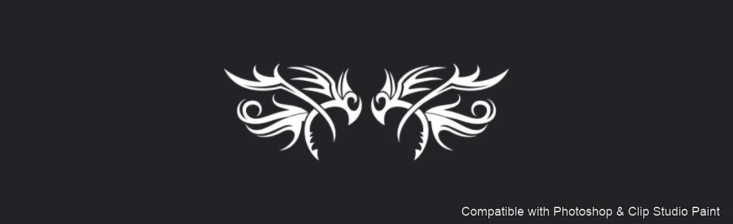 Tattoo Flash brush 19 of 74 — Photoshop & Clip Studio Paint .abr preview
