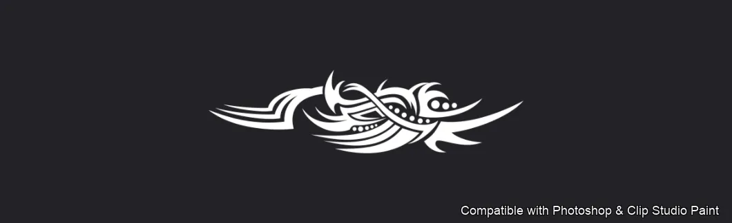 Tattoo Flash brush 20 of 74 — Photoshop & Clip Studio Paint .abr preview