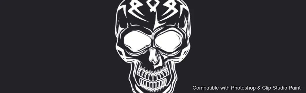 Tattoo Flash brush 34 of 74 — Photoshop & Clip Studio Paint .abr preview
