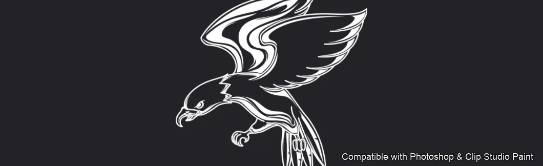 Tattoo Flash brush 36 of 74 — Photoshop & Clip Studio Paint .abr preview
