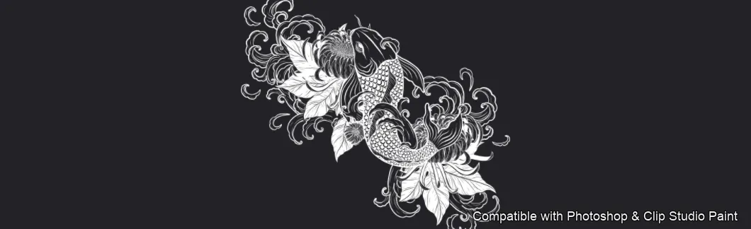 Tattoo Flash brush 43 of 74 — Photoshop & Clip Studio Paint .abr preview