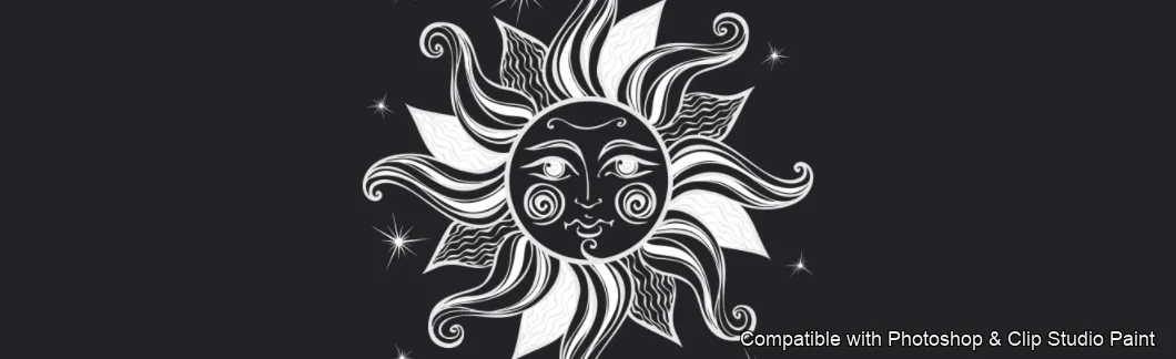 Tattoo Flash brush 44 of 74 — Photoshop & Clip Studio Paint .abr preview