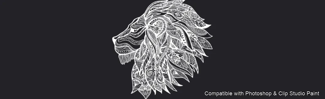 Tattoo Flash brush 45 of 74 — Photoshop & Clip Studio Paint .abr preview
