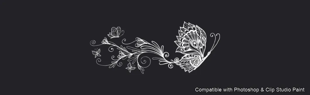 Tattoo Flash brush 47 of 74 — Photoshop & Clip Studio Paint .abr preview
