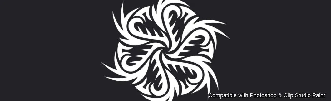 Tattoo Flash brush 57 of 74 — Photoshop & Clip Studio Paint .abr preview