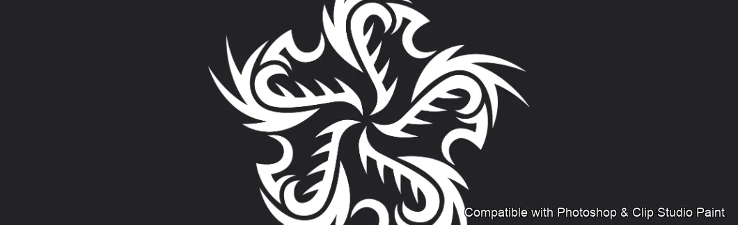 Tattoo Flash brush 59 of 74 — Photoshop & Clip Studio Paint .abr preview
