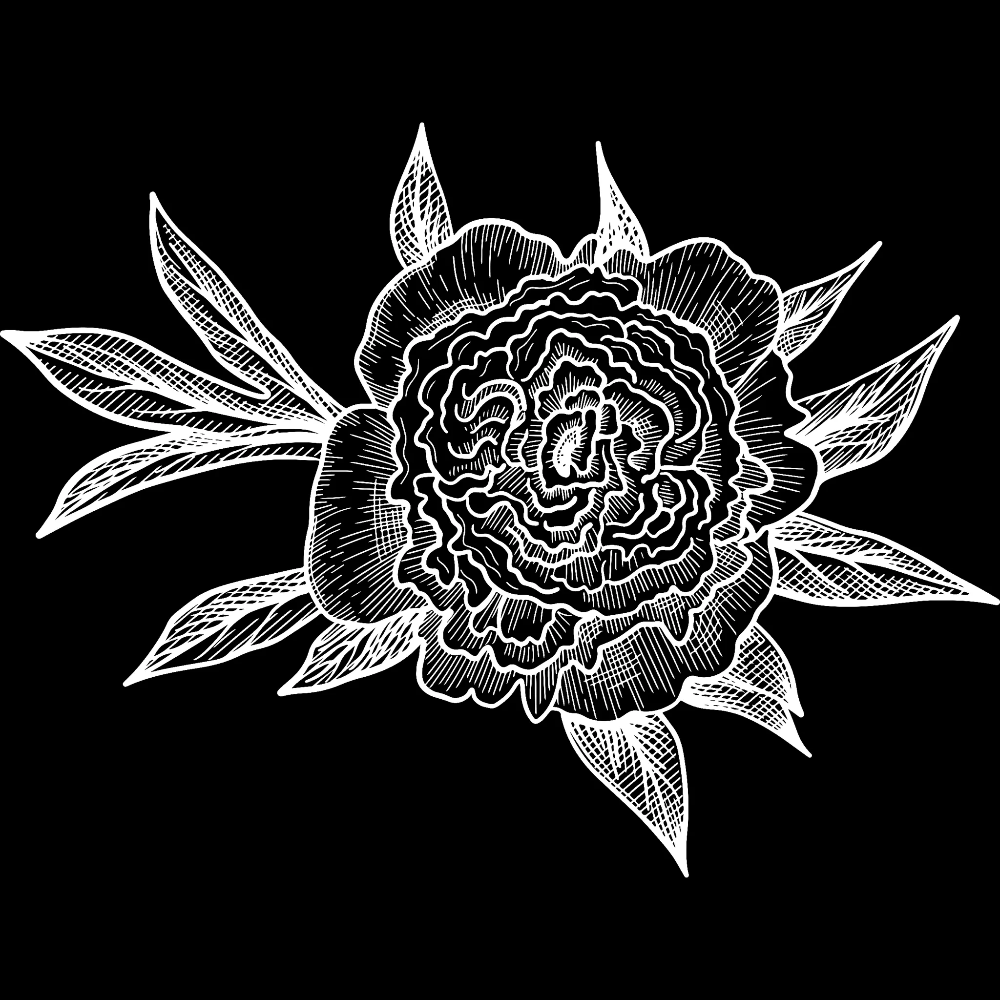 Tattoo Flower brush 29 of 33 — Procreate stamp preview