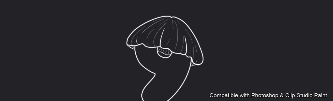 Toadstool Numbers brush 2 of 10 — Photoshop & Clip Studio Paint .abr preview