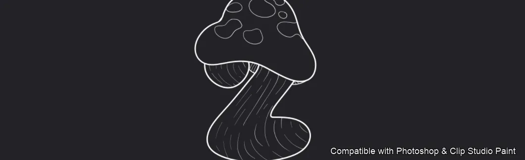 Toadstool Numbers brush 9 of 10 — Photoshop & Clip Studio Paint .abr preview